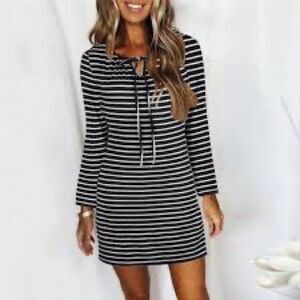 Michael Kors Striped Shift Dress XS